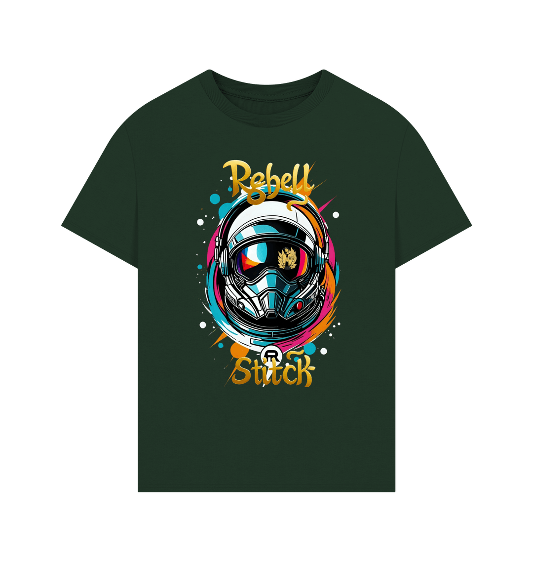 Evergreen Rebel Stitch Premium Cotton Oversized Short Sleeve T-Shirt Space Edition Front Print #2