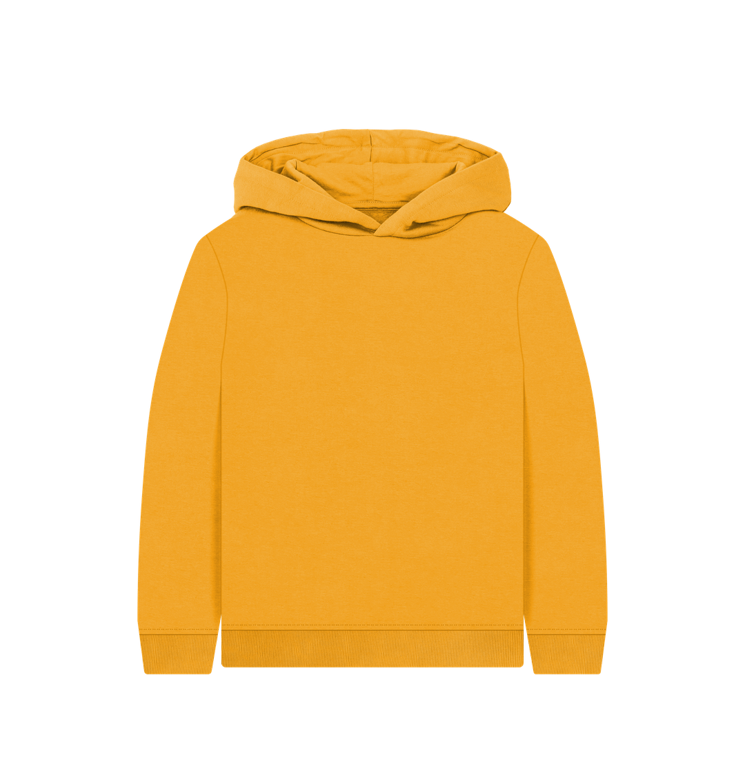 Mustard Rebel Stitch Premium Cotton Kids Hoodie TMNM Back Print #3