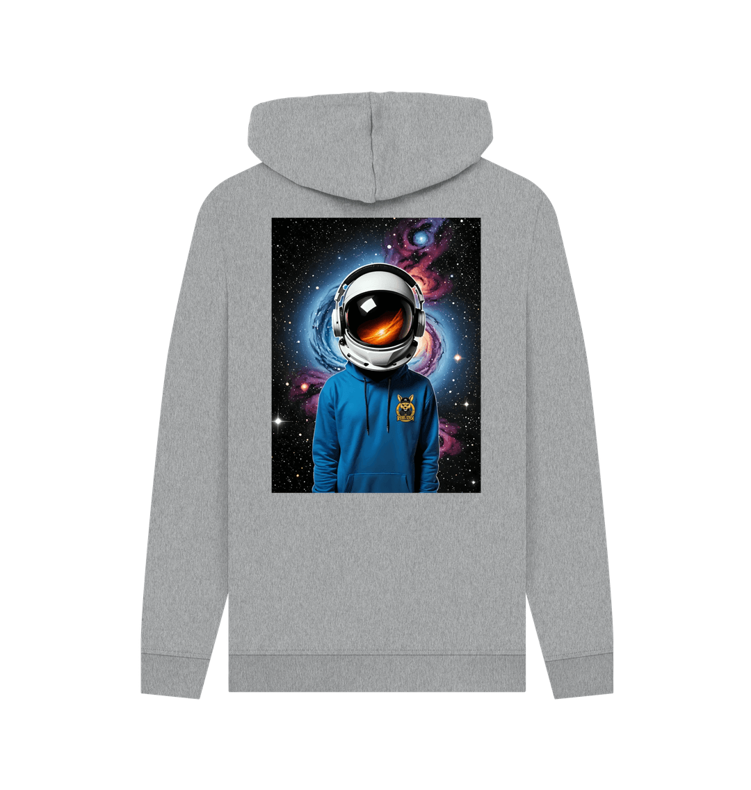 Light Heather Rebel Stitch Premium Cotton Hoodie Space Edition Back Print #1