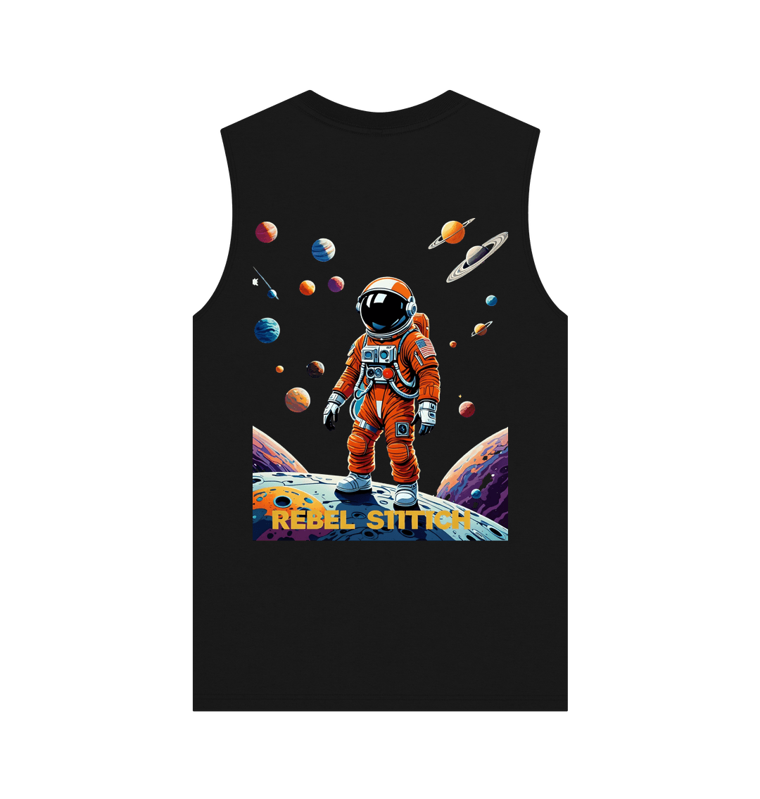 Black Rebel Stitch Premium Cotton Vest Space Edition Back Print #4