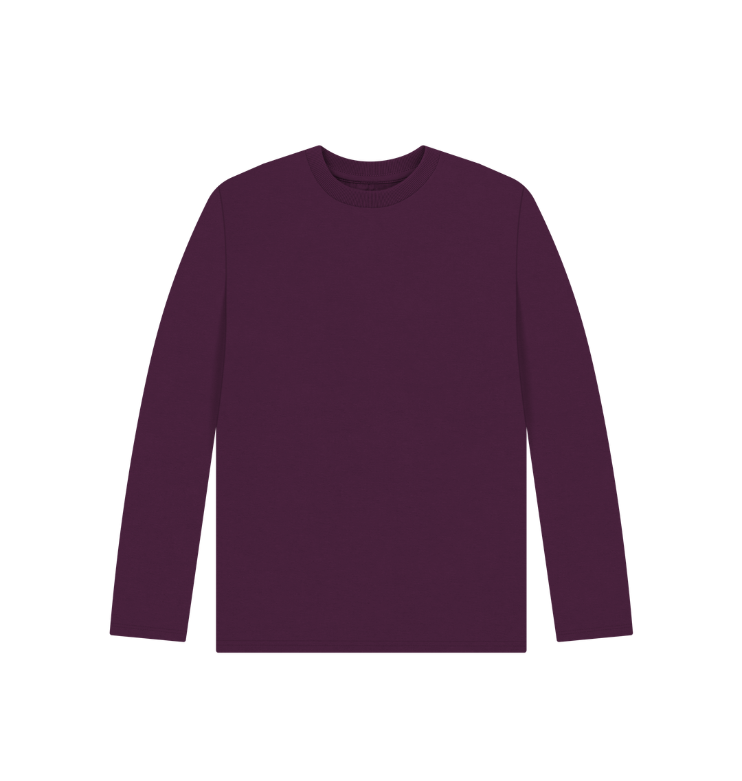 Purple Rebel Stitch Premium Cotton Long Sleeve Kids T-Shirt Rebel Kids Back Print #4