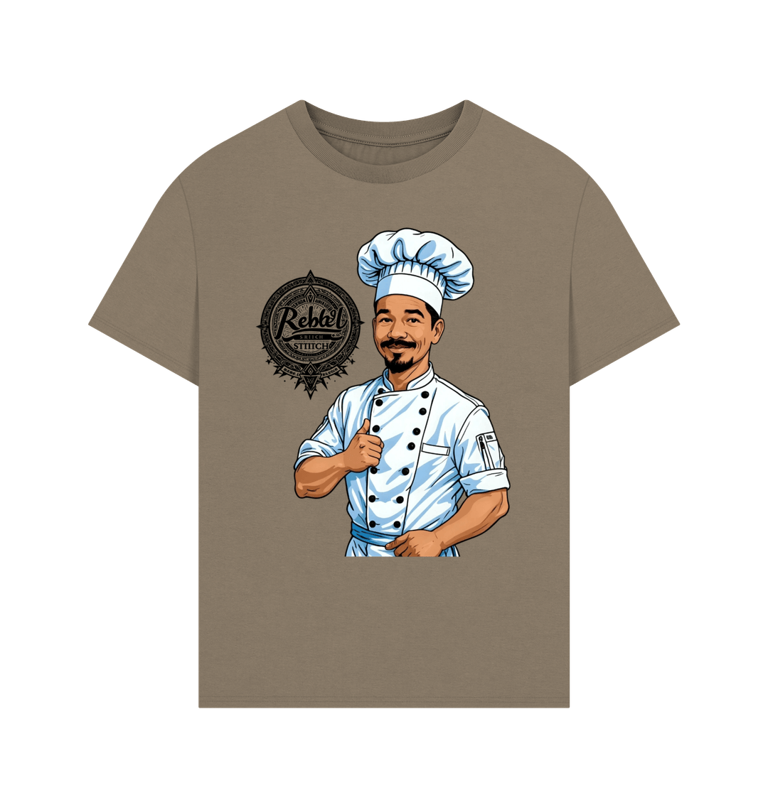 Willow Rebel Stitch Premium Cotton Oversized Short Sleeve T-Shirt Chef Edition Front Print #2