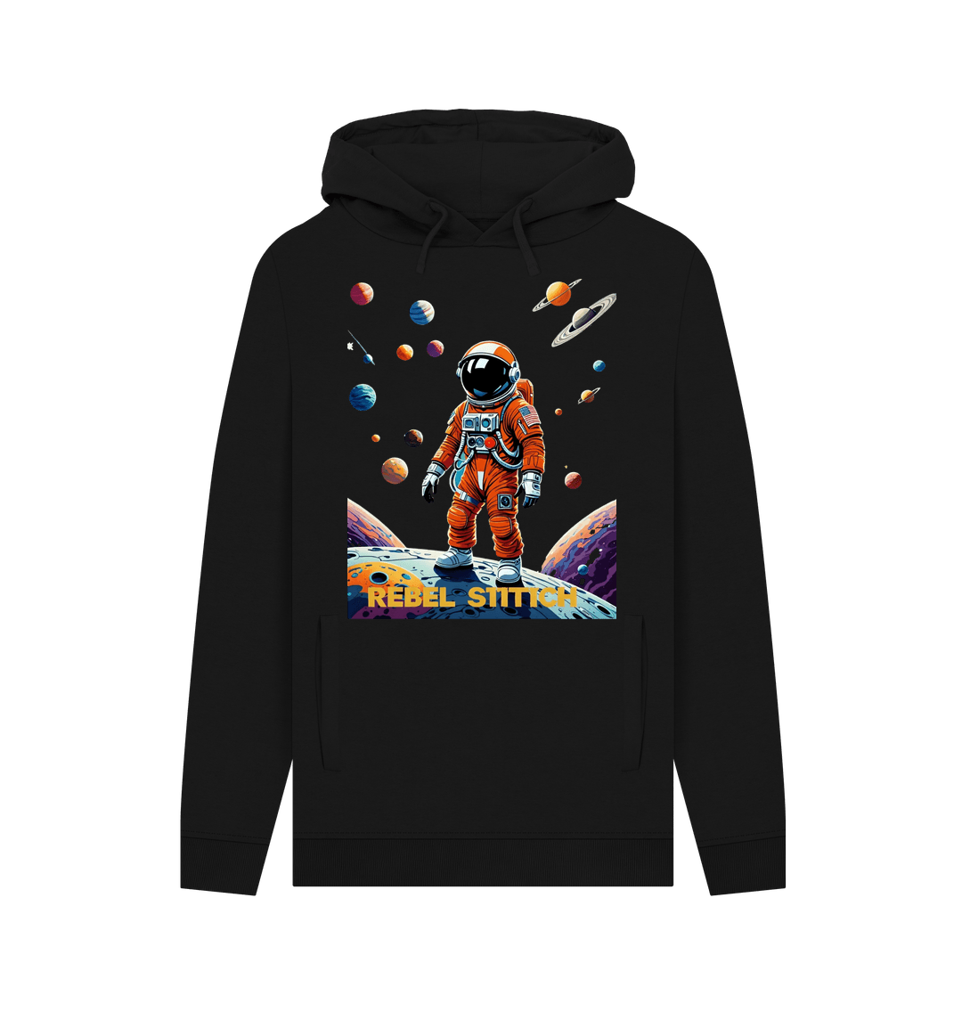 Black Rebel Stitch Premium Cotton Hoodie Space Edition Front Print #4