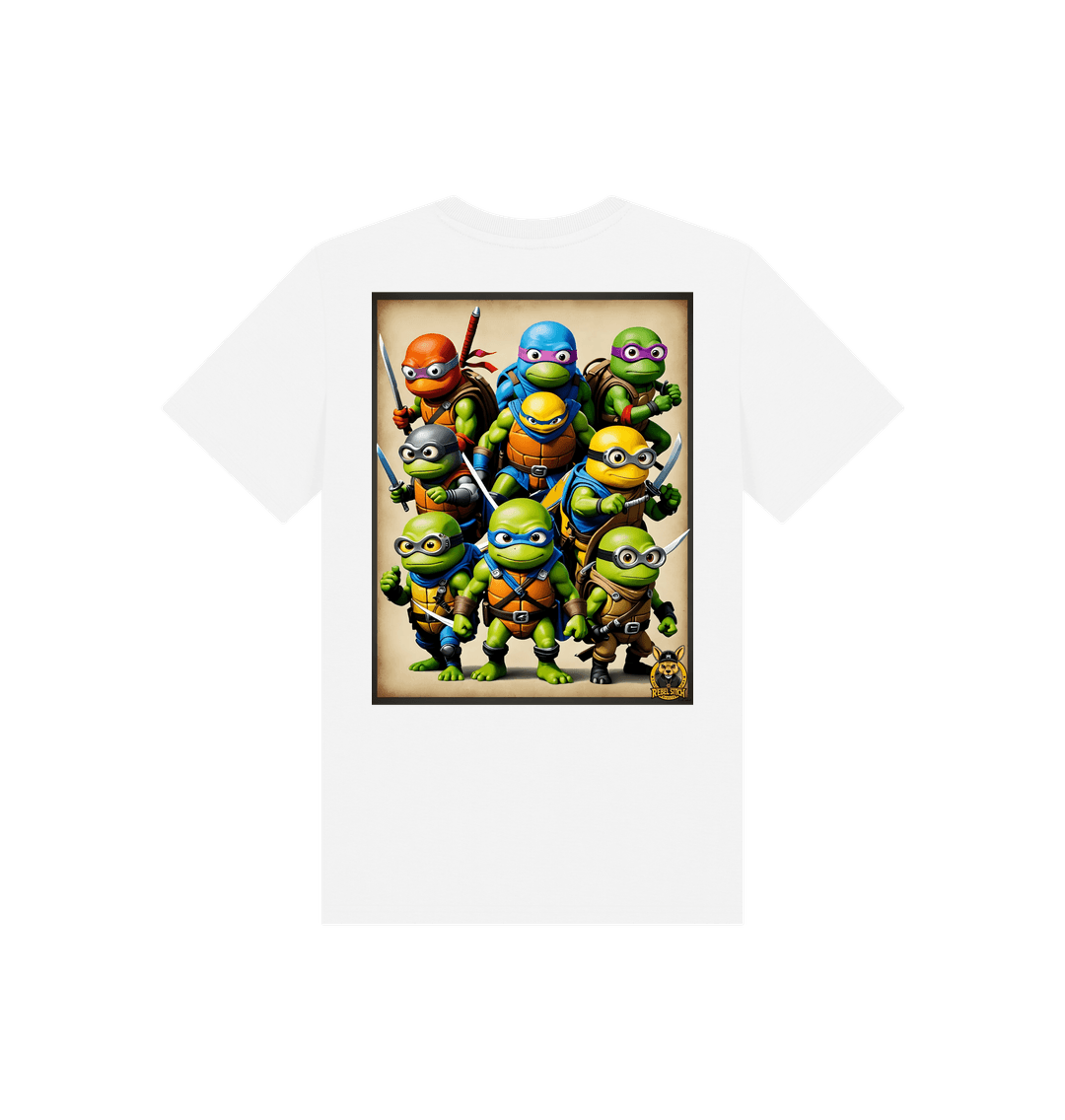 White Rebel Stitch Premium Cotton Short Sleeve Kids T-Shirt TMNM Back Print #2