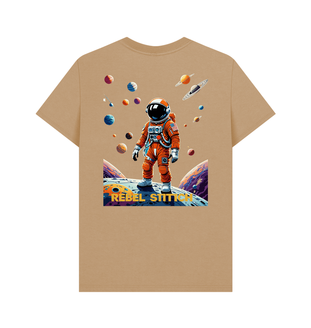 Sand Rebel Stitch Premium Cotton Short Sleeve T-Shirt Space Edition Back Print #4