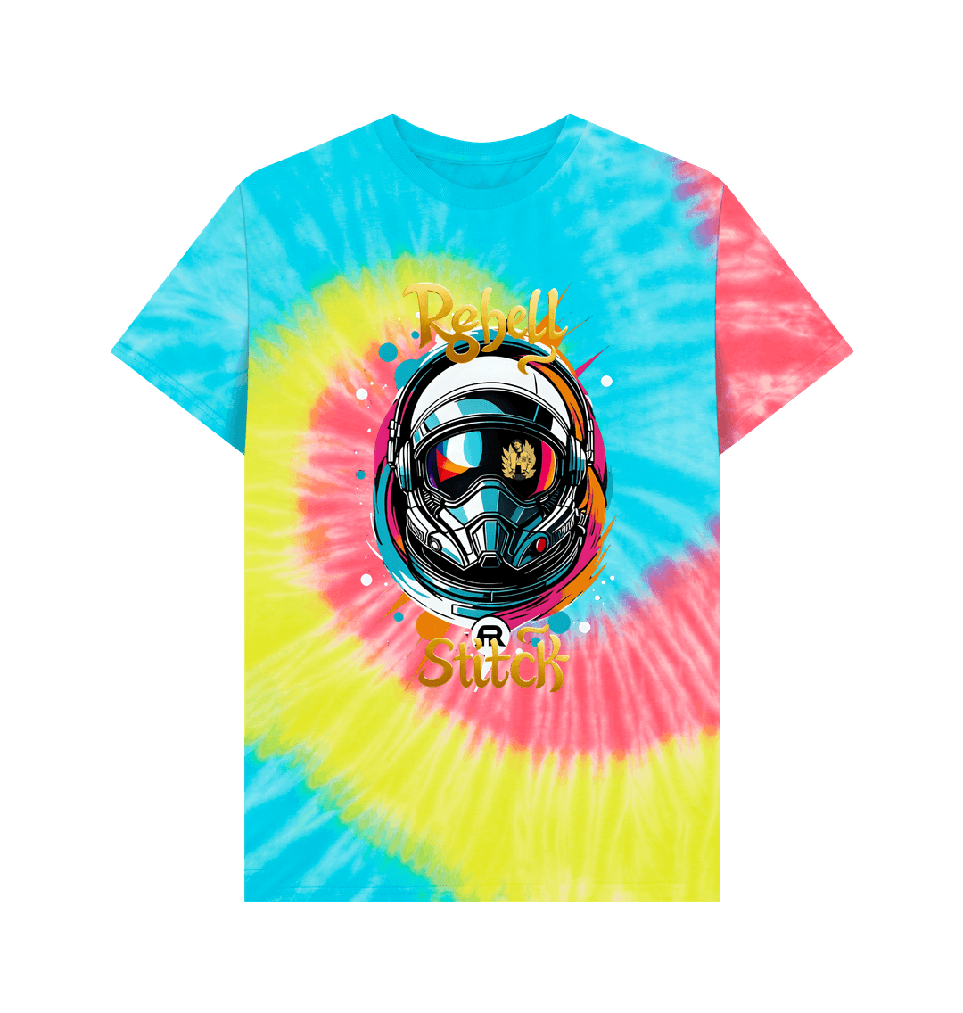 Tie Dye Rebel Stitch Premium Cotton Short Sleeve T-Shirt Space Edition Front Print #2