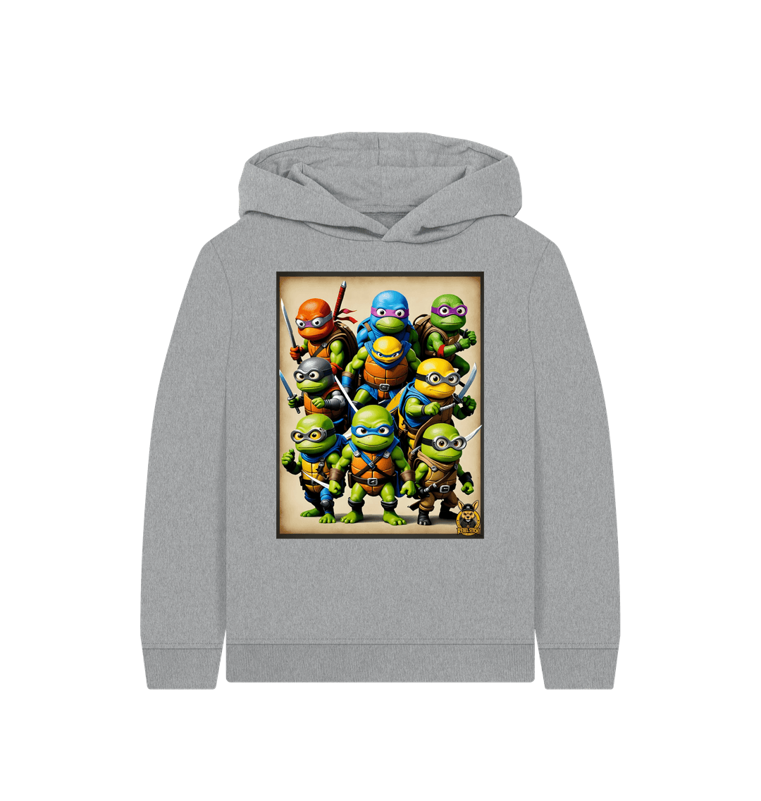 Athletic Grey Rebel Stitch Premium Cotton Kids Hoodie TMNM Front Print #2