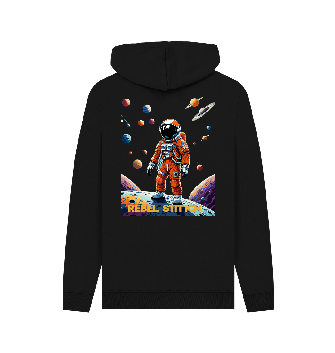 Black Rebel Stitch Premium Cotton Hoodie Space Edition Back Print #4