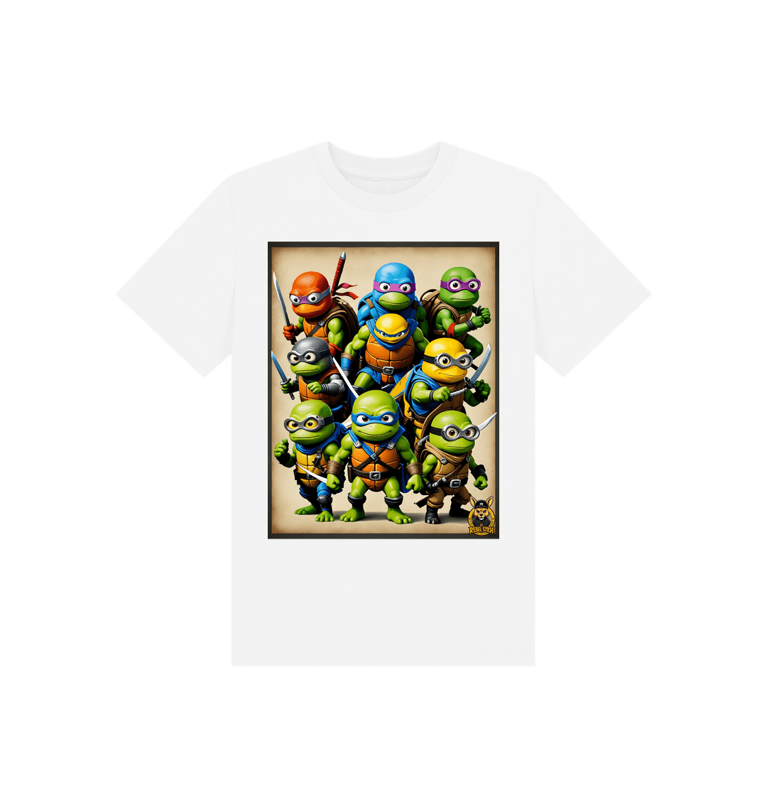 White Rebel Stitch Premium Cotton Short Sleeve Kids T-Shirt TMNM Front Print #2