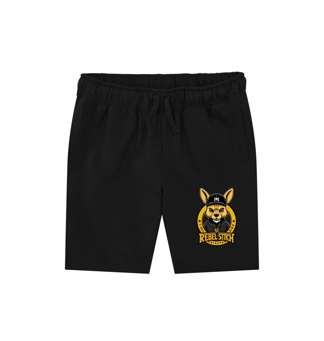 Black Rebel Stitch Premium Cotton Shorts Main Line #1