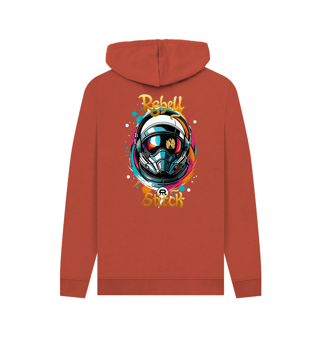 Rust Rebel Stitch Premium Cotton Hoodie Space Edition Back Print #2