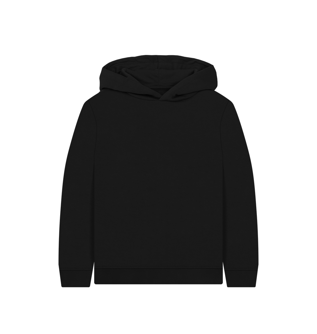 Black Rebel Stitch Premium Cotton Kids Hoodie TMNM Back Print #3