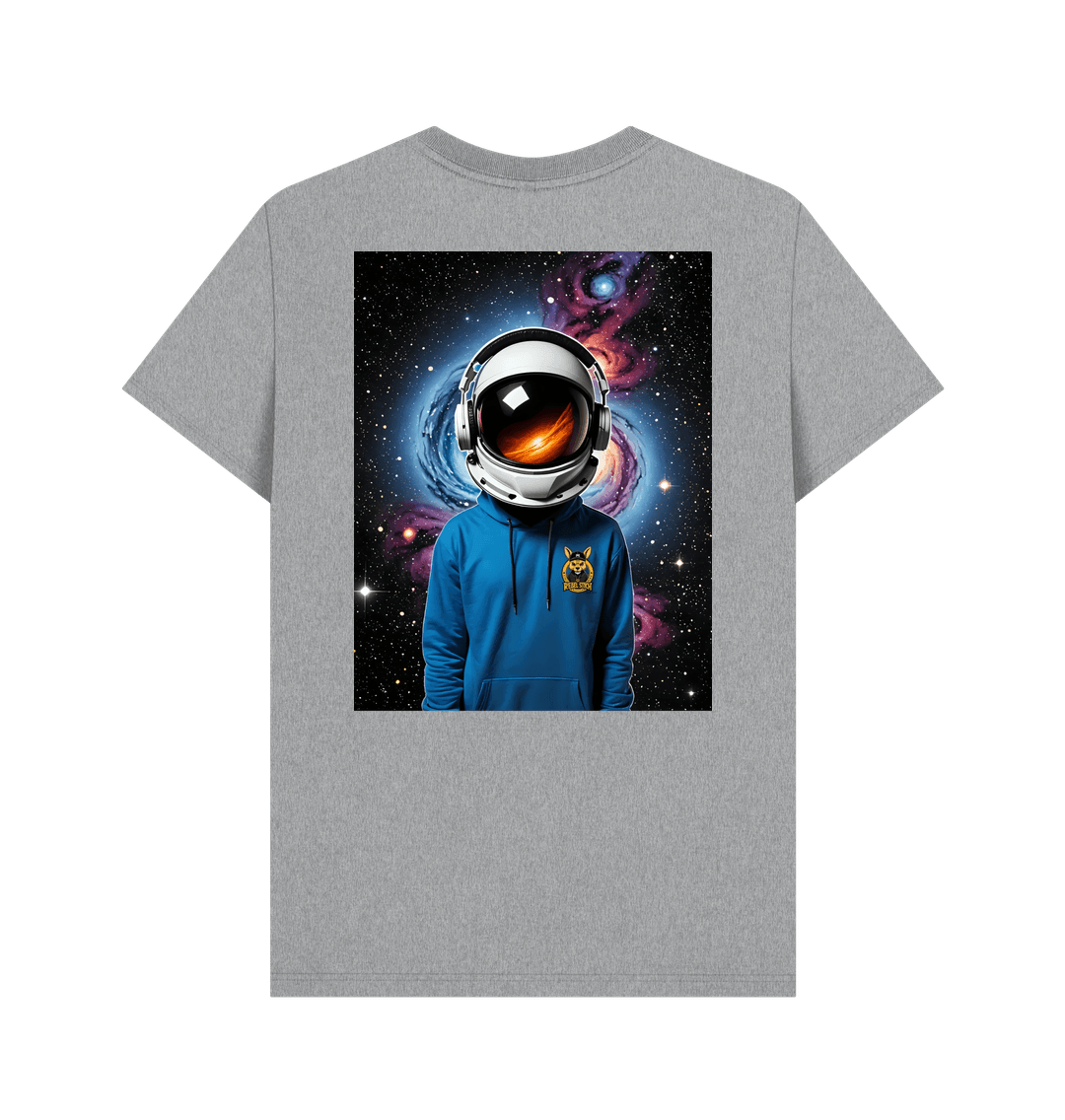 Athletic Grey Rebel Stitch Premium Cotton Short Sleeve T-Shirt Space Edition Back Print #1