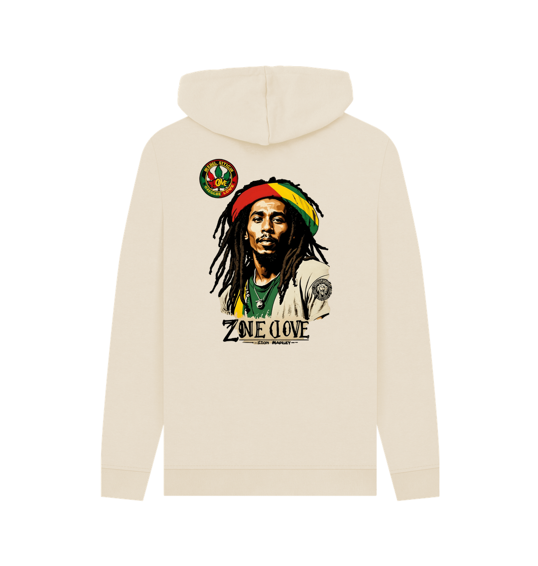 Oat Rebel Stitch Premium Cotton Hoodie Zion-One Love Back Print #4