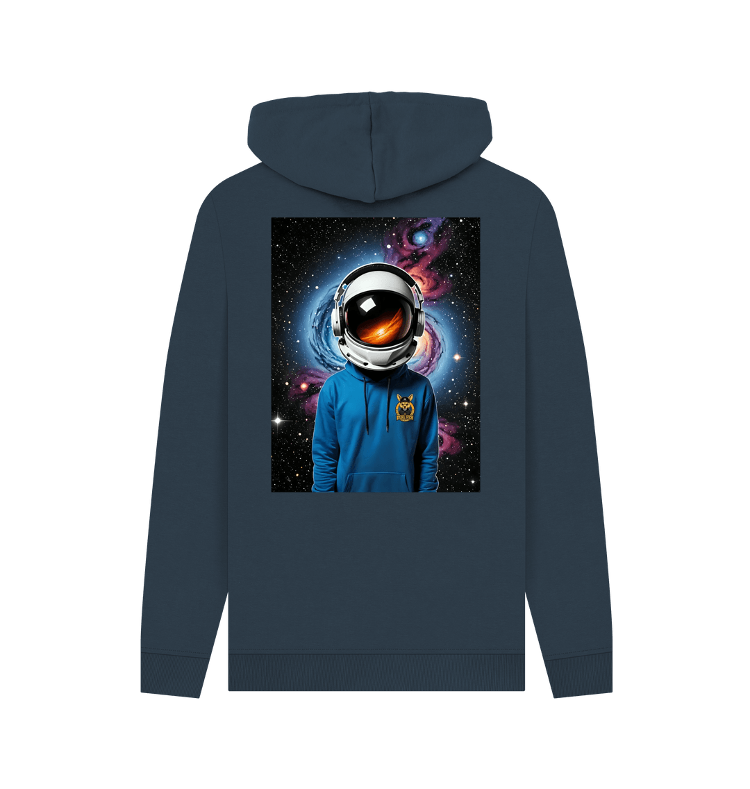 Navy Rebel Stitch Premium Cotton Hoodie Space Edition Back Print #1