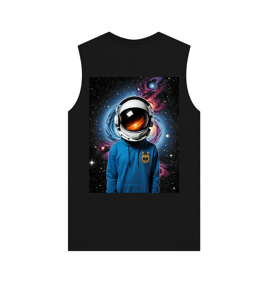 Black Rebel Stitch Premium Cotton Vest Space Edition Back Print #1