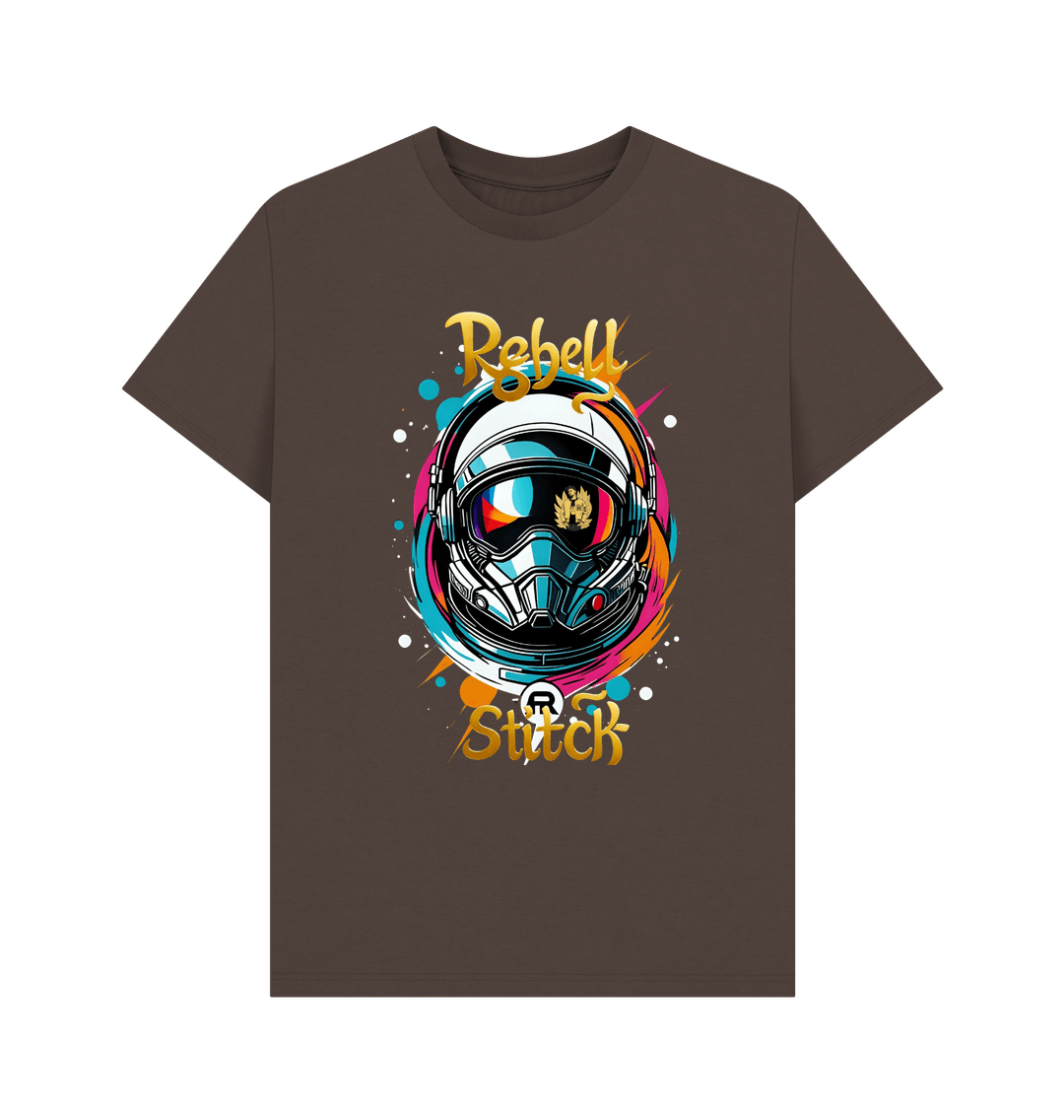 Chocolate Rebel Stitch Premium Cotton Short Sleeve T-Shirt Space Edition Front Print #2