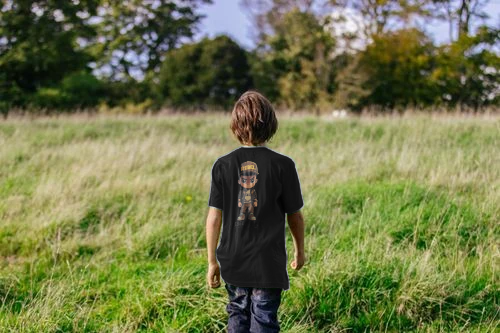 Rebel Stitch Kinder-T-Shirt aus hochwertiger Baumwolle mit kurzen Ärmeln Rebel Kids Rückendruck #1