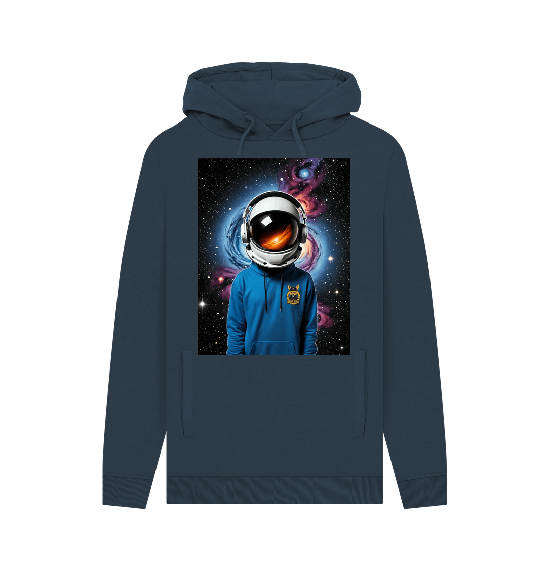 Navy Rebel Stitch Premium Cotton Hoodie Space Edition Front Print #1