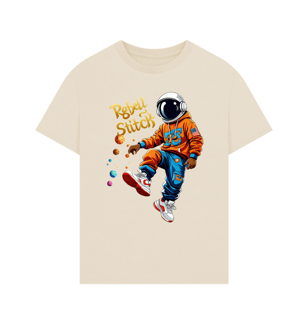 Oat Rebel Stitch Premium Cotton Oversized Short Sleeve T-Shirt Space Edition Front Print #3