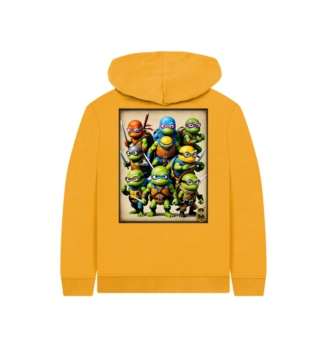 Mustard Rebel Stitch Premium Cotton Kids Hoodie TMNM Back Print #2