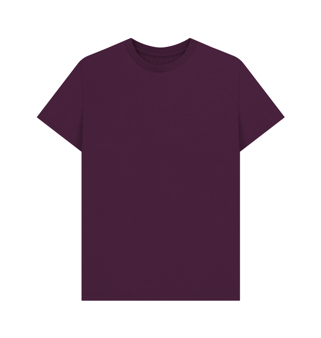 Purple Rebel Stitch Premium Cotton Short Sleeve T-Shirt Main Line Back Print #1