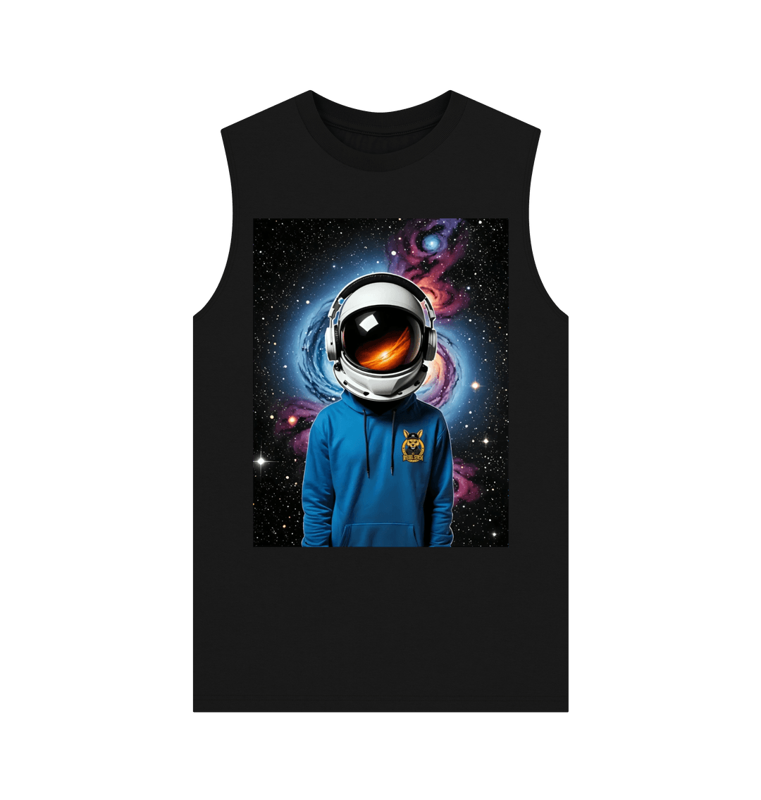 Black Rebel Stitch Premium Cotton Vest Space Edition Front Print #1