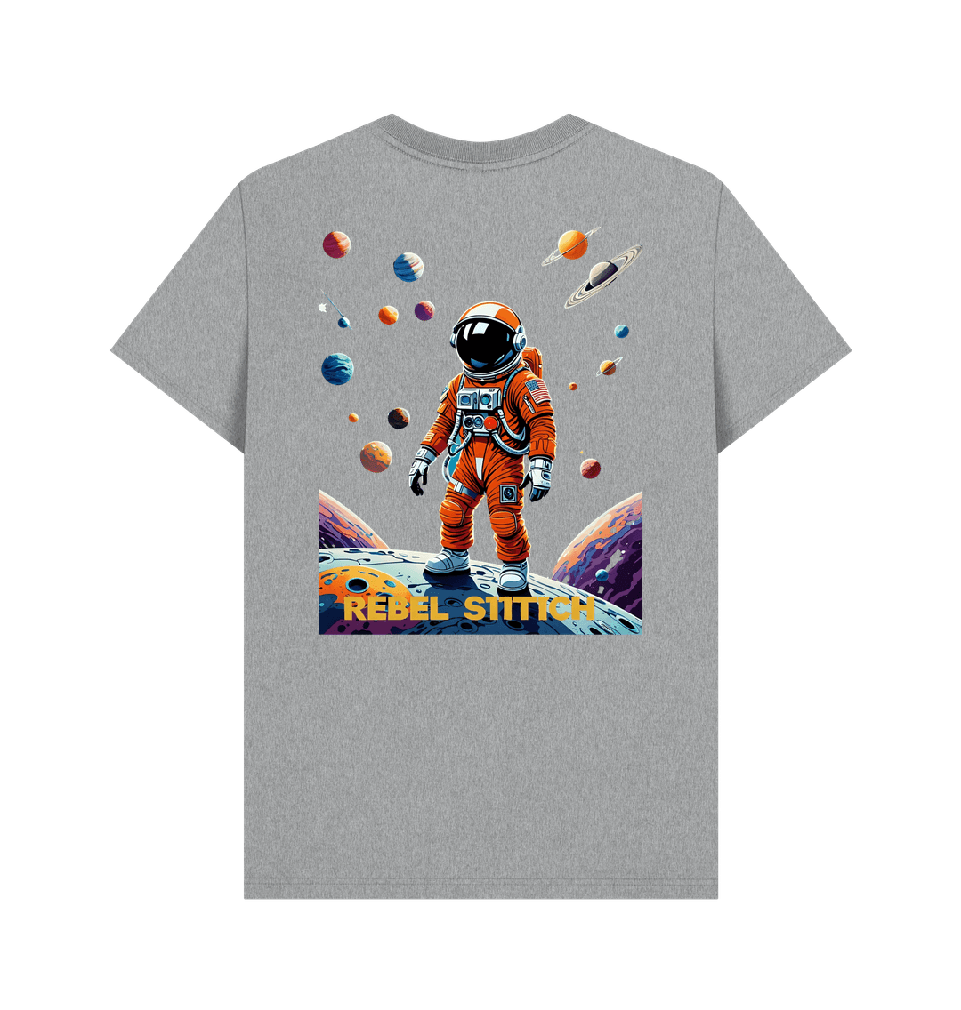 Athletic Grey Rebel Stitch Premium Cotton Short Sleeve T-Shirt Space Edition Back Print #4