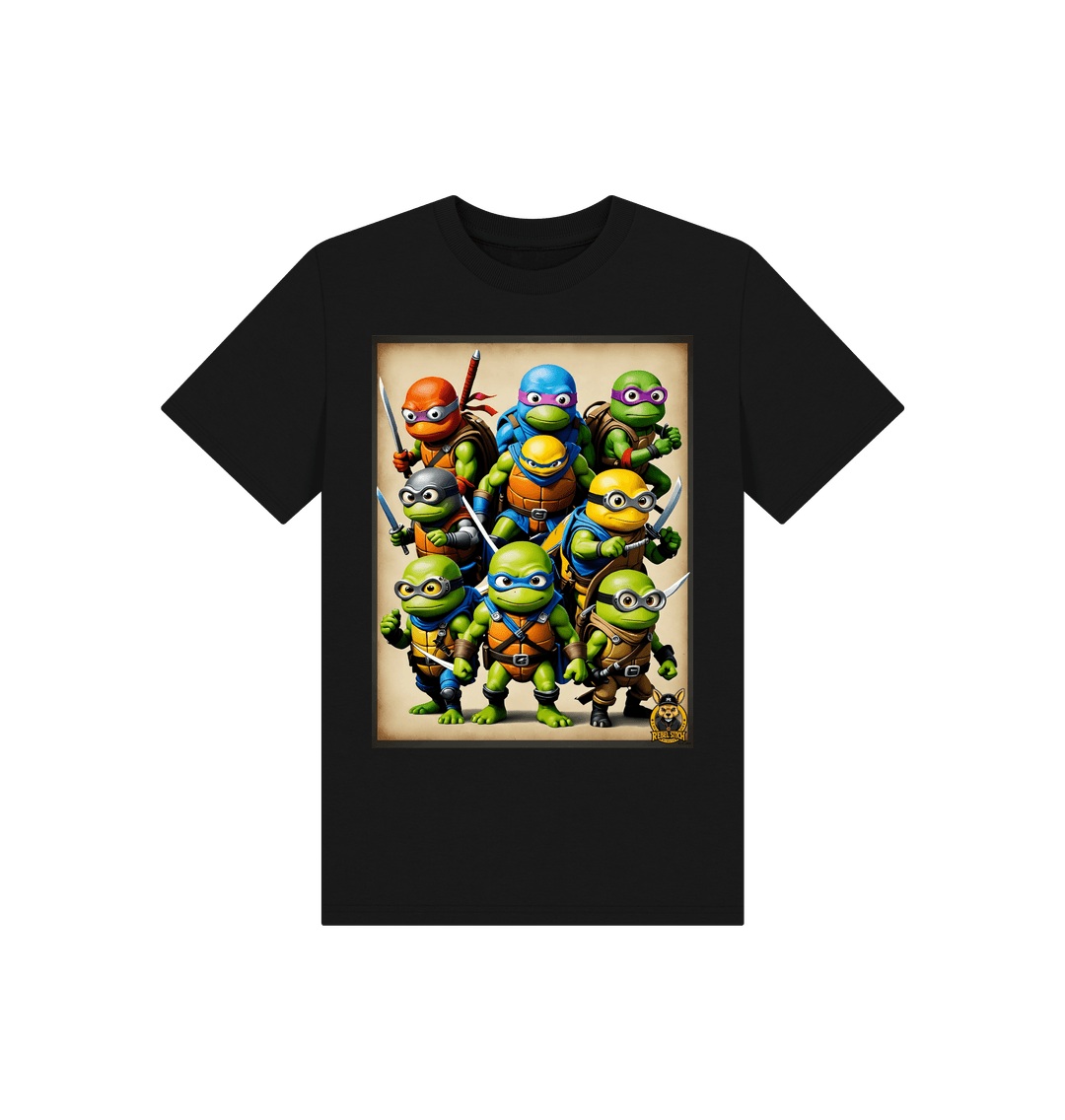 Black Rebel Stitch Premium Cotton Short Sleeve Kids T-Shirt TMNM Front Print #2