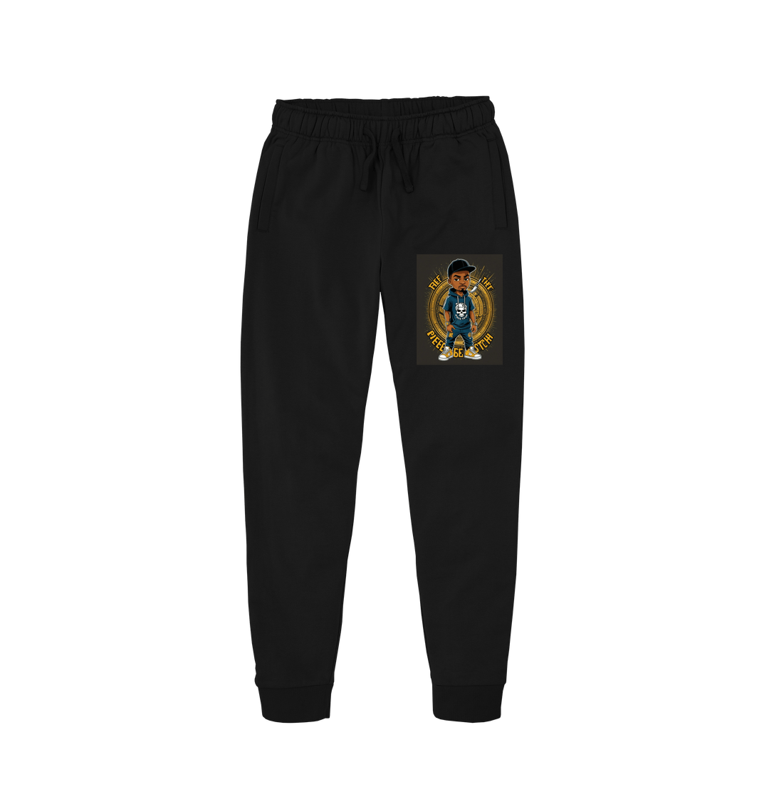 Black Rebel Stitch Premium Cotton Joggers Main Line #5