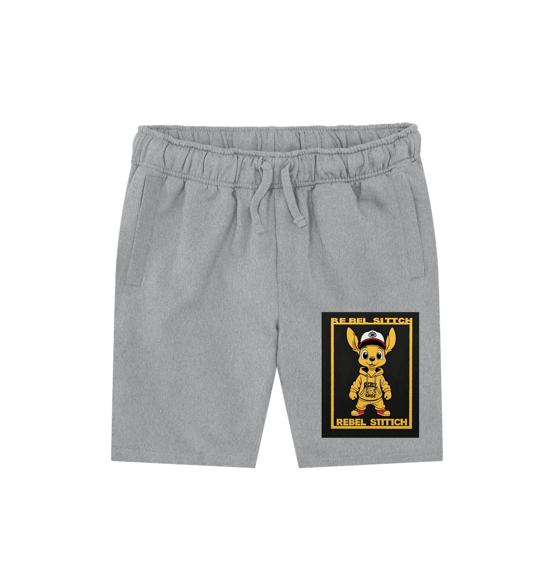 Athletic Grey Rebel Stitch Premium Cotton Shorts Main Line #3