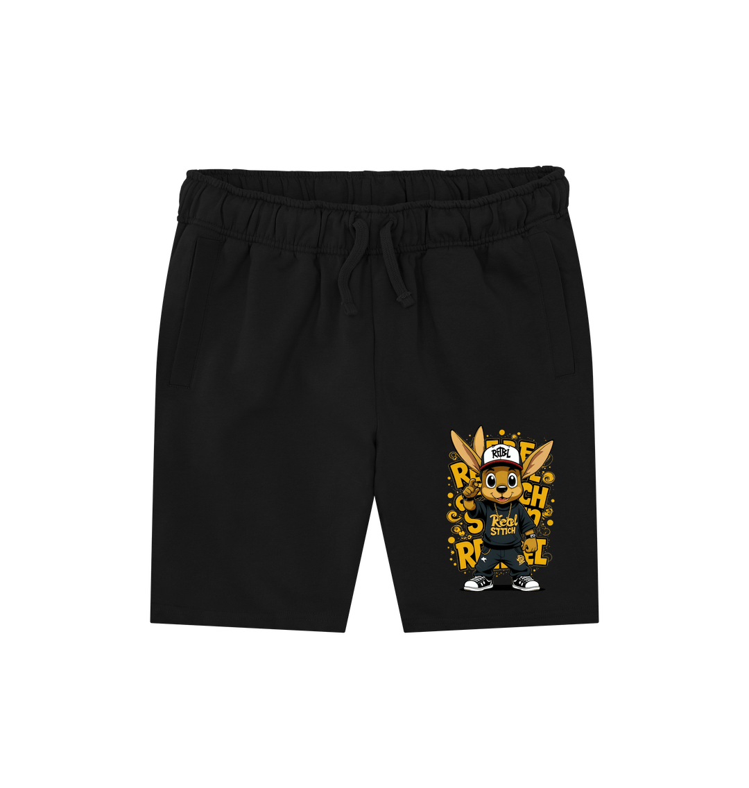 Black Rebel Stitch Premium Cotton Shorts Main Line #2