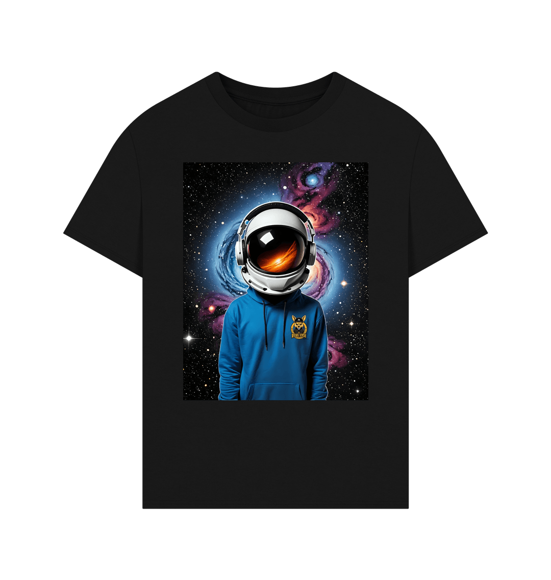 Black Rebel Stitch Premium Cotton Oversized Short Sleeve T-Shirt Space Edition Front Print #1