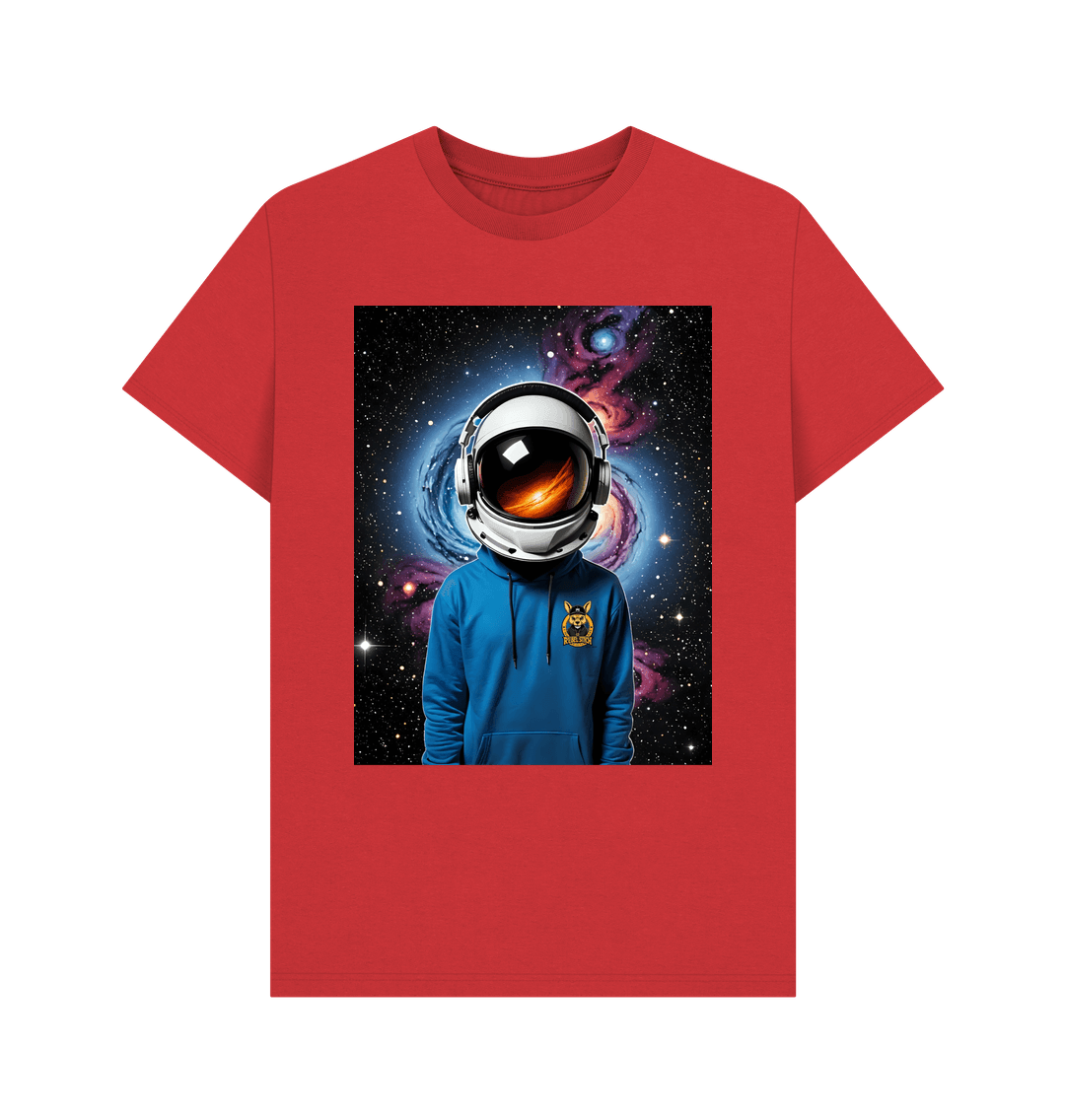 Red Rebel Stitch Premium Cotton Short Sleeve T-Shirt Space Edition Front Print #1