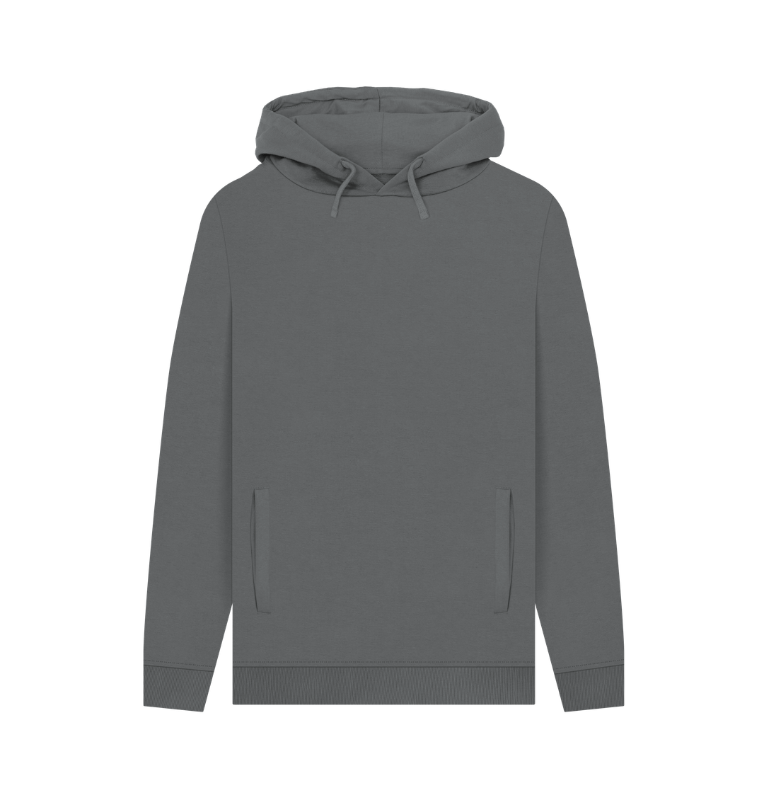 Slate Grey Rebel Stitch Premium Cotton Hoodie Main Line Back Print #3