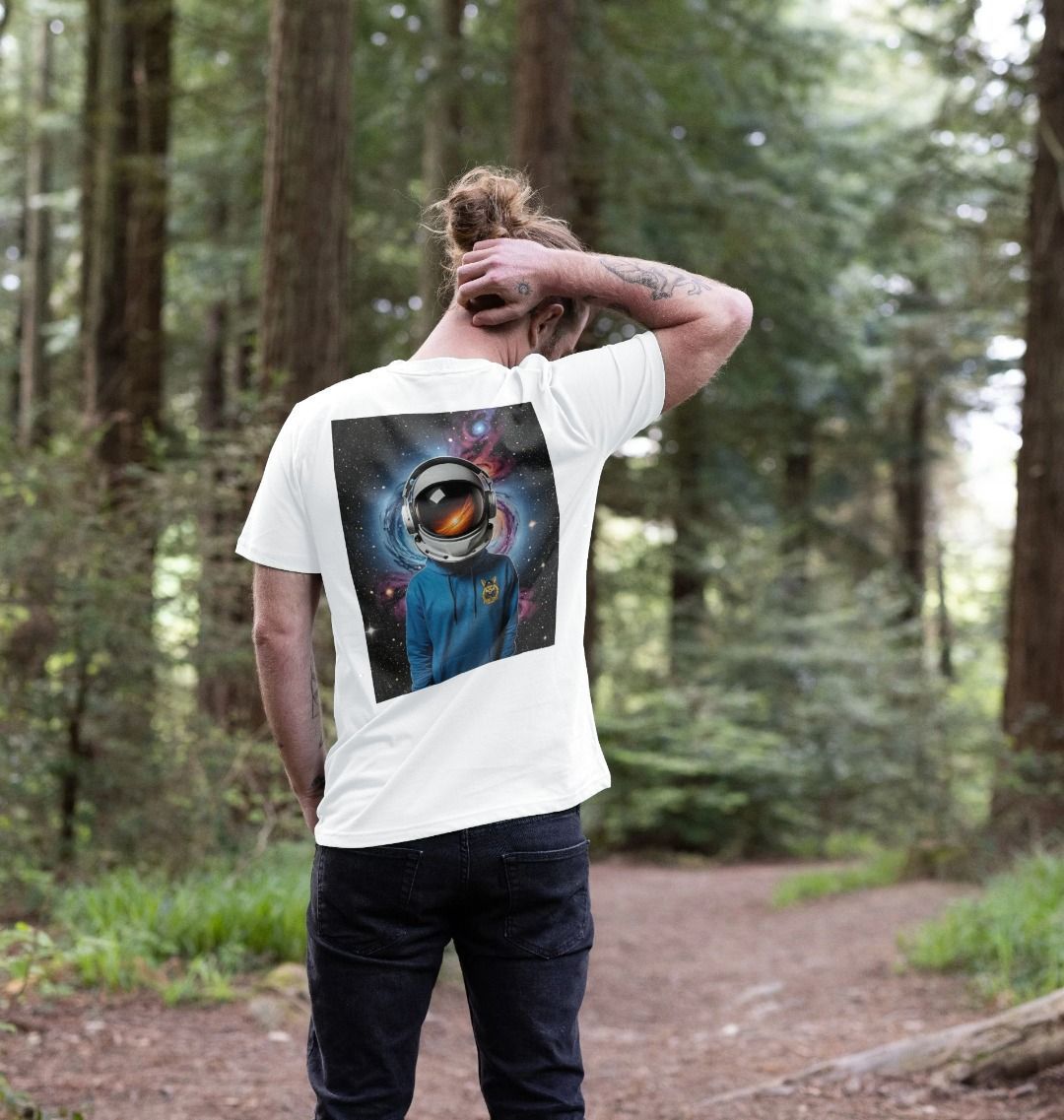 Rebel Stitch – Kurzärmliges T-Shirt aus hochwertiger Baumwolle „Space Edition“ mit Rückendruck Nr. 1