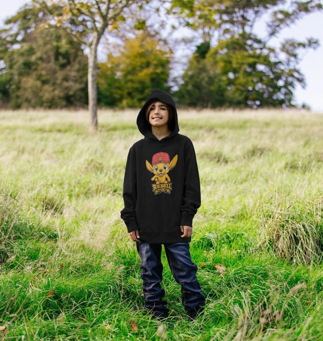 Rebel Stitch Premium Cotton Kids Hoodie Main Line Front Print #4