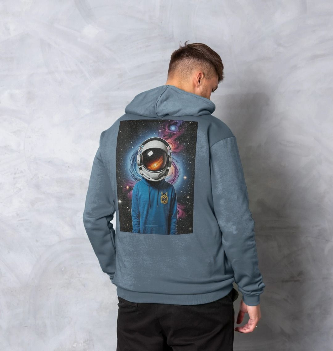 Rebel Stitch Premium Baumwoll-Hoodie „Space Edition“ mit Rückendruck #1