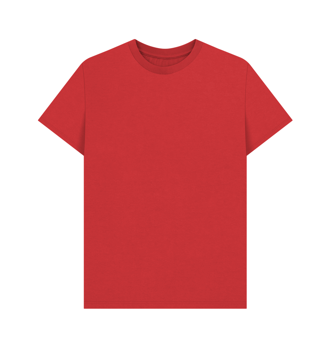 Red Rebel Stitch Premium Cotton Short Sleeve T-Shirt Main Line Back Print #1