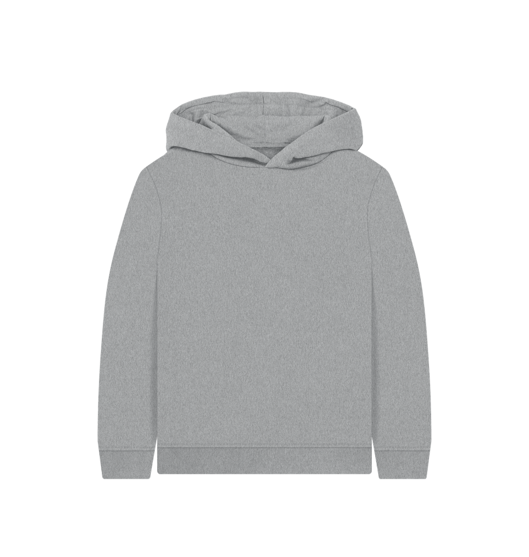 Athletic Grey Rebel Stitch Premium Cotton Kids Hoodie Main Line Back Print #3