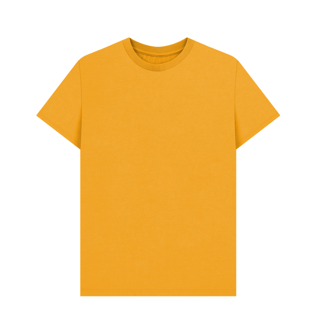 Mustard Rebel Stitch Premium Cotton Short Sleeve T-Shirt Main Line Back Print #1