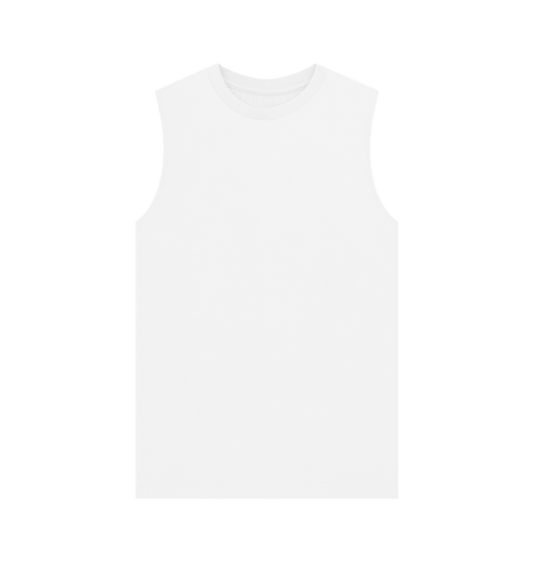 White Rebel Stitch Premium Cotton Vest Zion-One Love Back Print #1