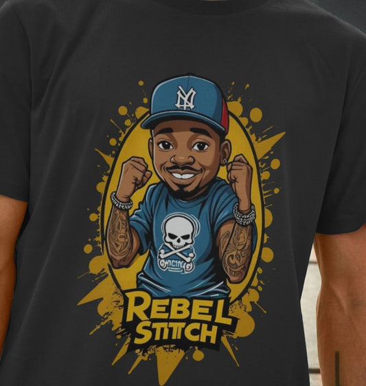 Rebel Stitch – Kurzärmliges T-Shirt aus hochwertiger Baumwolle mit Hauptlinien-Aufdruck auf der Vorderseite Nr. 4