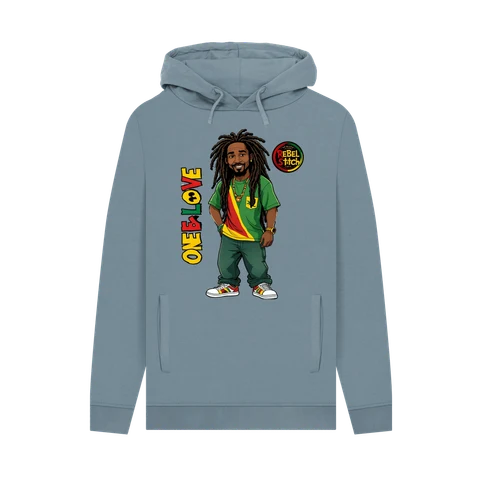 Rebel Stitch Premium Baumwoll-Hoodie „Zion – One Love“ mit Frontdruck #1