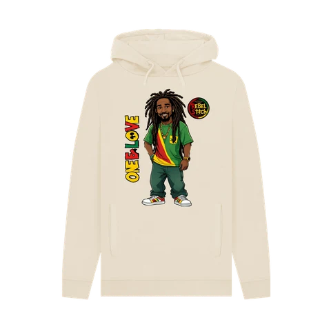 Rebel Stitch Premium Baumwoll-Hoodie „Zion – One Love“ mit Frontdruck #1